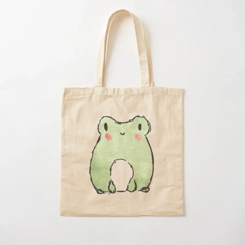 Watercolor Froggy Tote Bag reusable shopping bag Women's handbag shopping bag logo