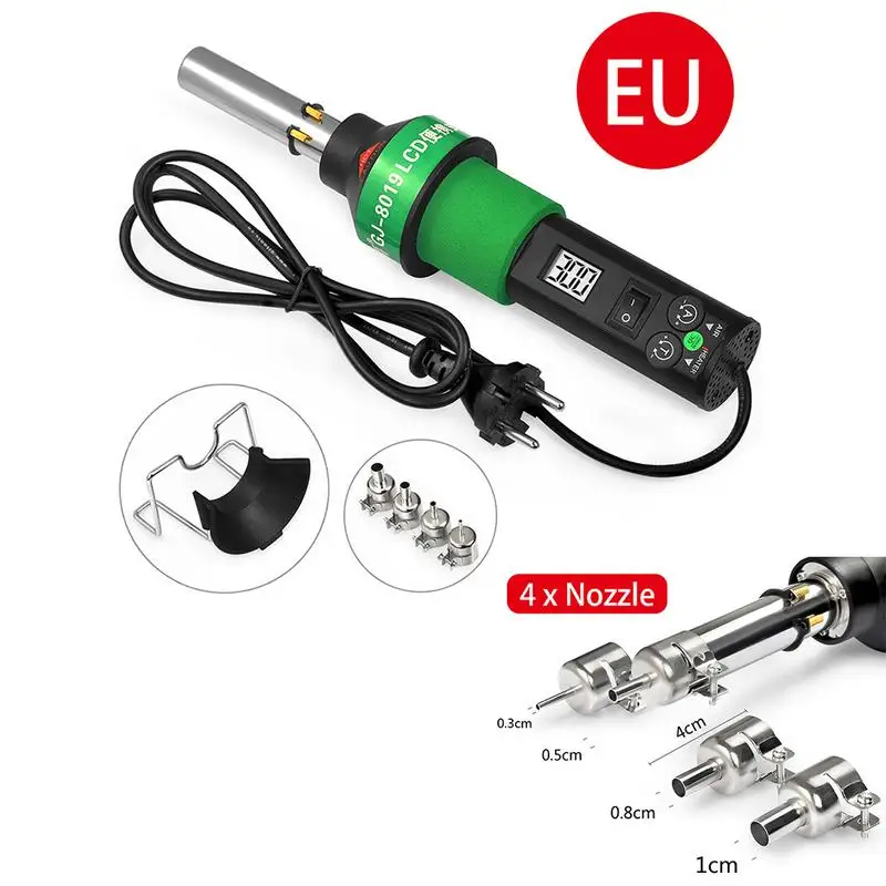 US EU Plug GJ-8019 Portable Hot Air Gun Solder Blower Display LCD Rework Station Adjustable Heat Device with Temperature Control
