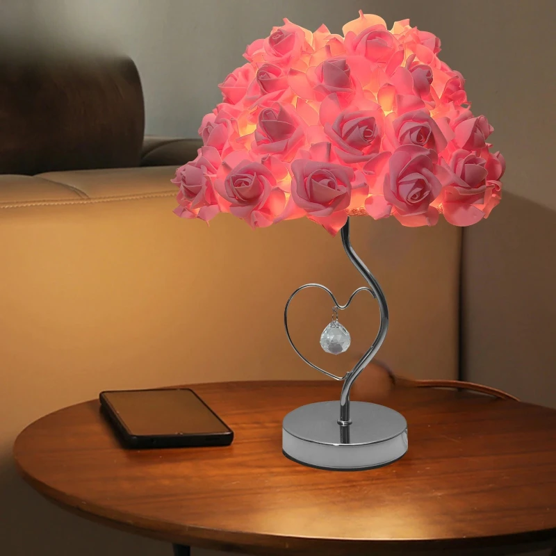 

High-quality rose night light simple bedside table home wedding decoration sleep atmosphere