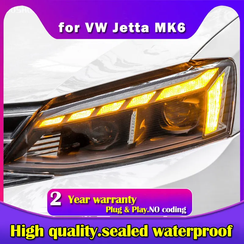 

NEW car accessories Head Lamp for VW Jetta Mk6 LED Headlight 2011-2018 R8 Design Headlights Drl Hid Bi Xenon Auto Accessories