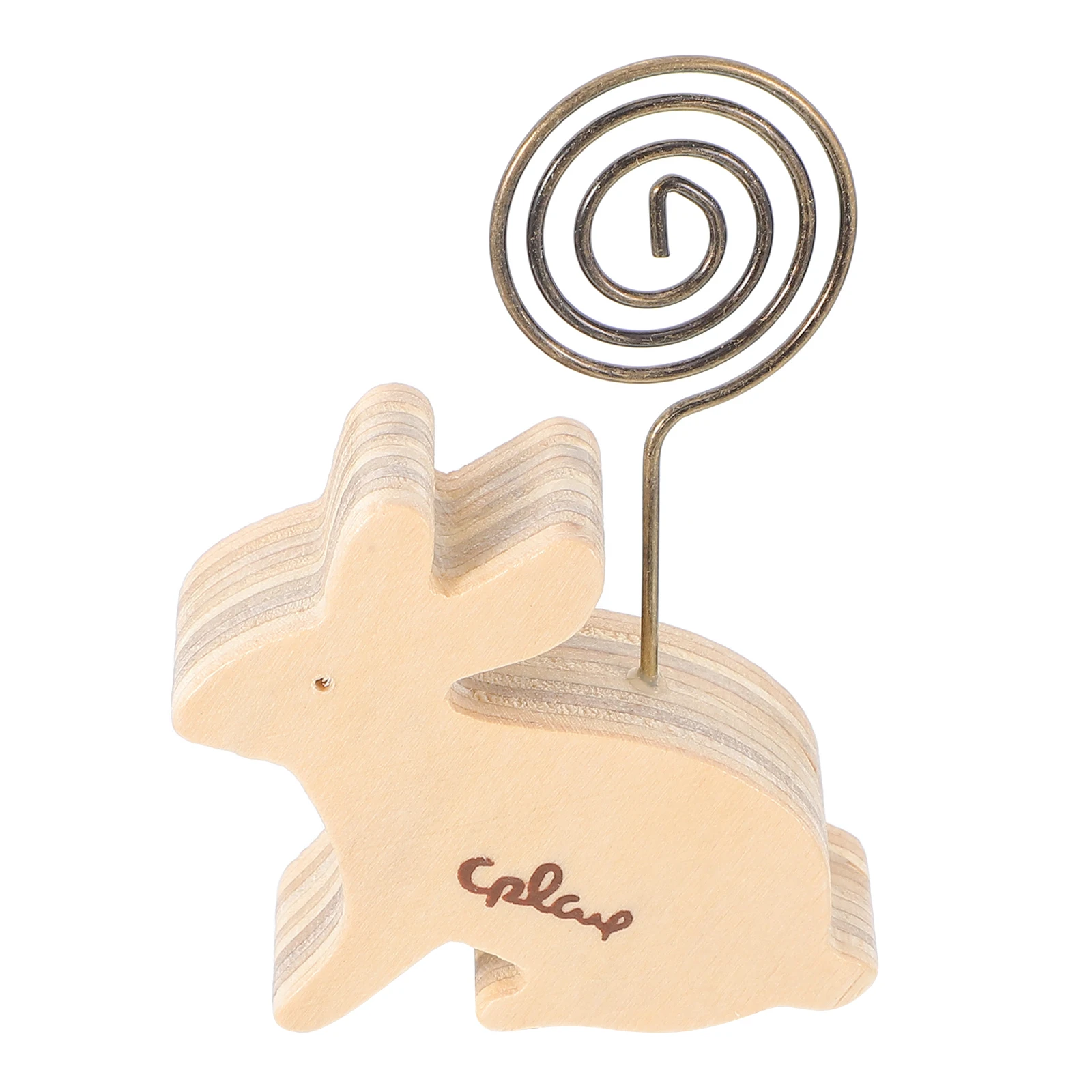 

Cute Rabbit Memo Clip Unique Wooden Iron Photo Holder Desktop Note Stand Easter Decoration Home Office Desk Decor