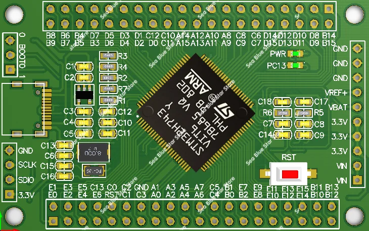

STM32H743VIT6 MCU H7 Core Board Large-capacity New Product Development 100PIN Evaluation Board Promotion ARM