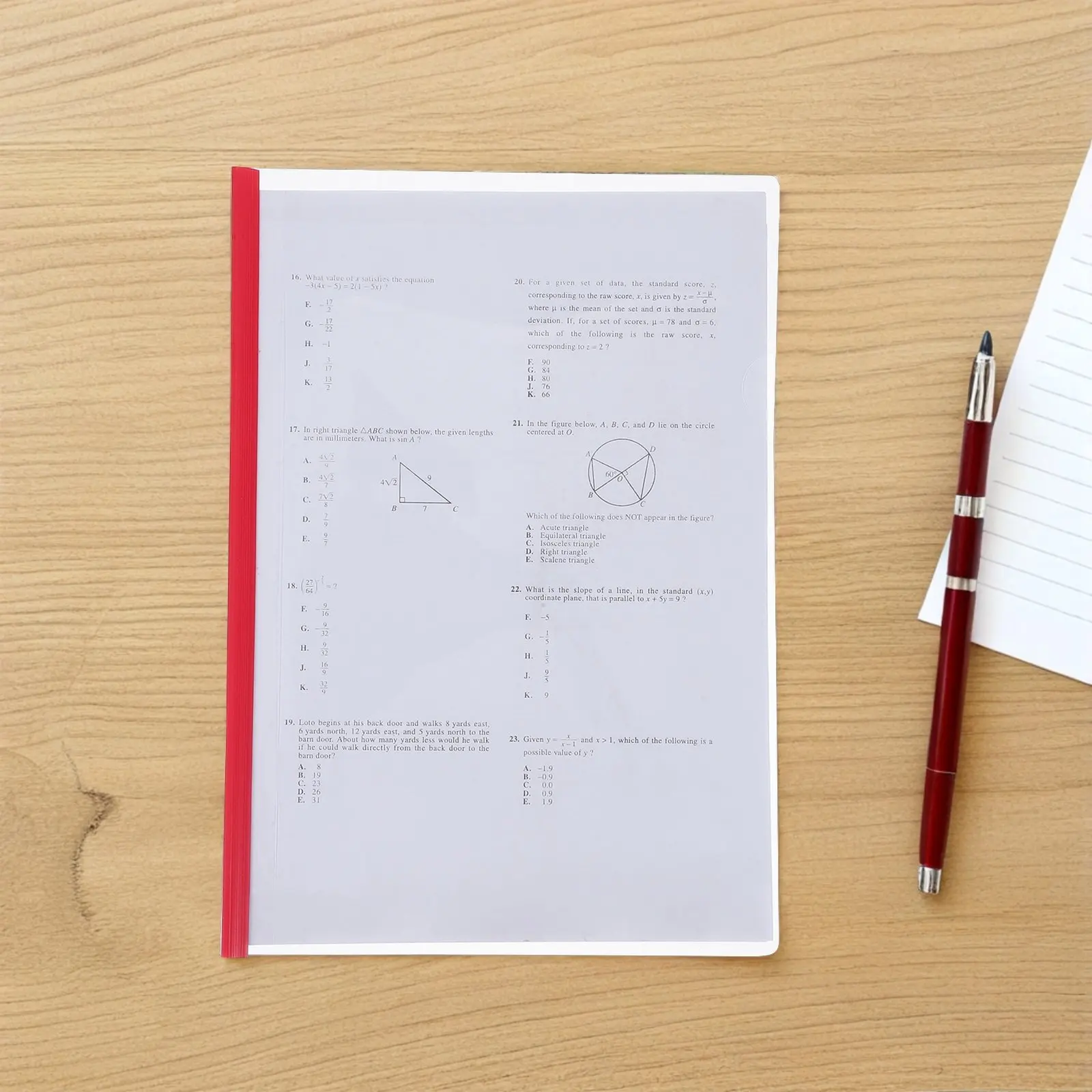 

10Pcs A4 Transparent Plastic File Folders Colored Slide Bar Lock Document Holder Office School Paper Organizer