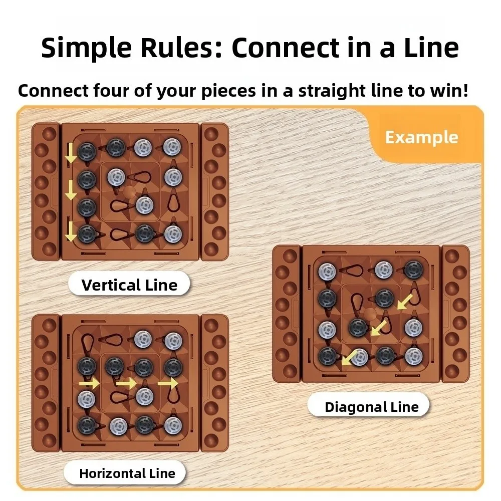 

Interactive Touch Flip Black White Chess Parent-Child Interactive Intelligent Track Chess Games Montessori Strategy Board Game