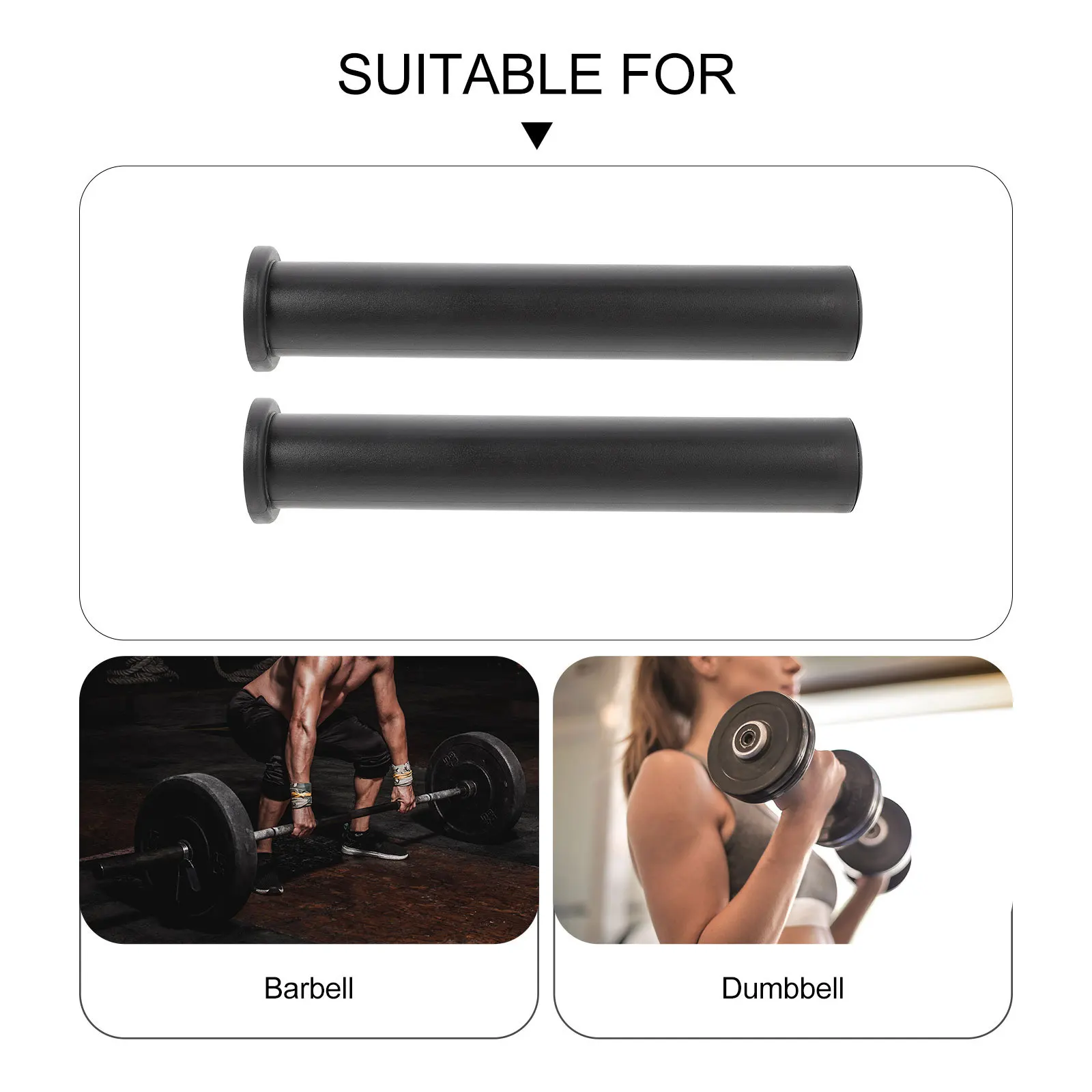 

1Set Protective Wear-Resistant Barbell Handle Grip Flat End Cap for Dumbbell Rod Anti-Fall Fitness Equipment Gym Use