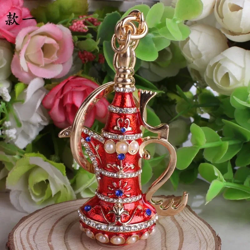 Home decorations, decorative items, characteristic pot crafts, colorful tin inlaid diamond pot, tourism commemorative gift