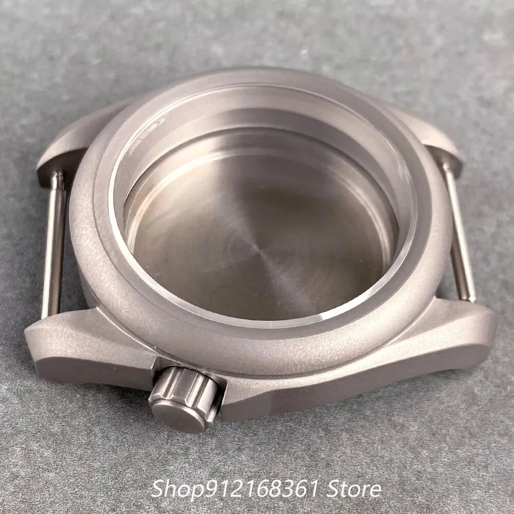 40mm Titanium 3.8 Crown Sandblasted 316L Watch Case for NH35 NH36 NH38 NH70 NH72 ETA2824 PT5000 SW200 ST2130 Sapphire Crystal