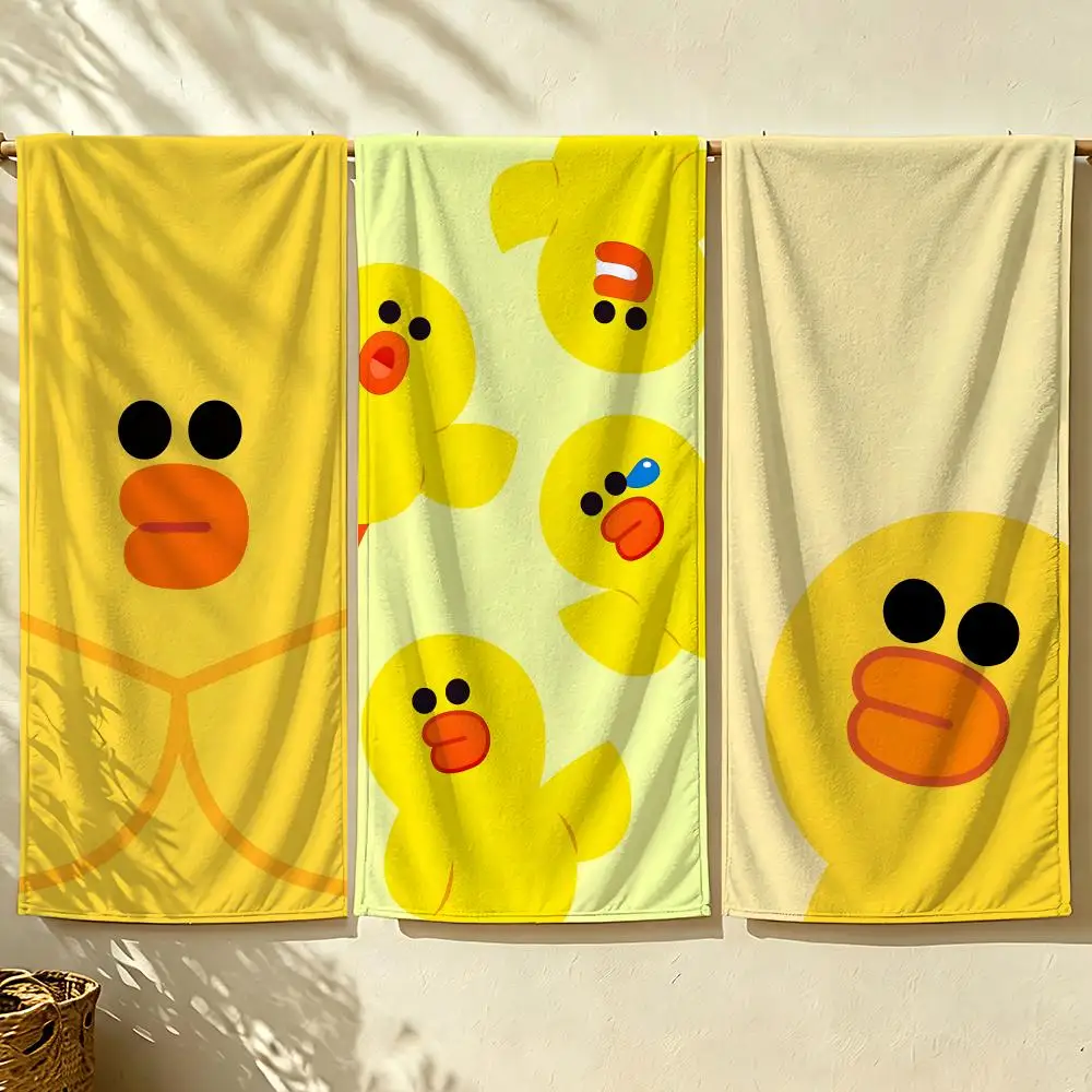 Character S-Sally D-Duck Towel Beach Towel, Quick Drying Absorbent Bath Towel for Swim, Gym, Camping, Outdoor Hot