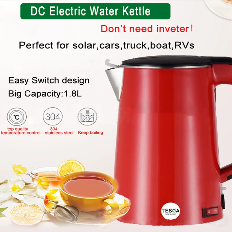 DC 24V electric kettle 1.8L large capacity boiling water boiling eggs boiling noodles convenient car water kettle