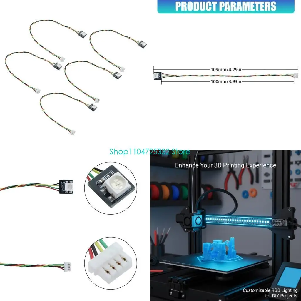 P5EA Programmable WS2812 LED Board For Cyberbrick WS2812 3D Printer Easy Installation