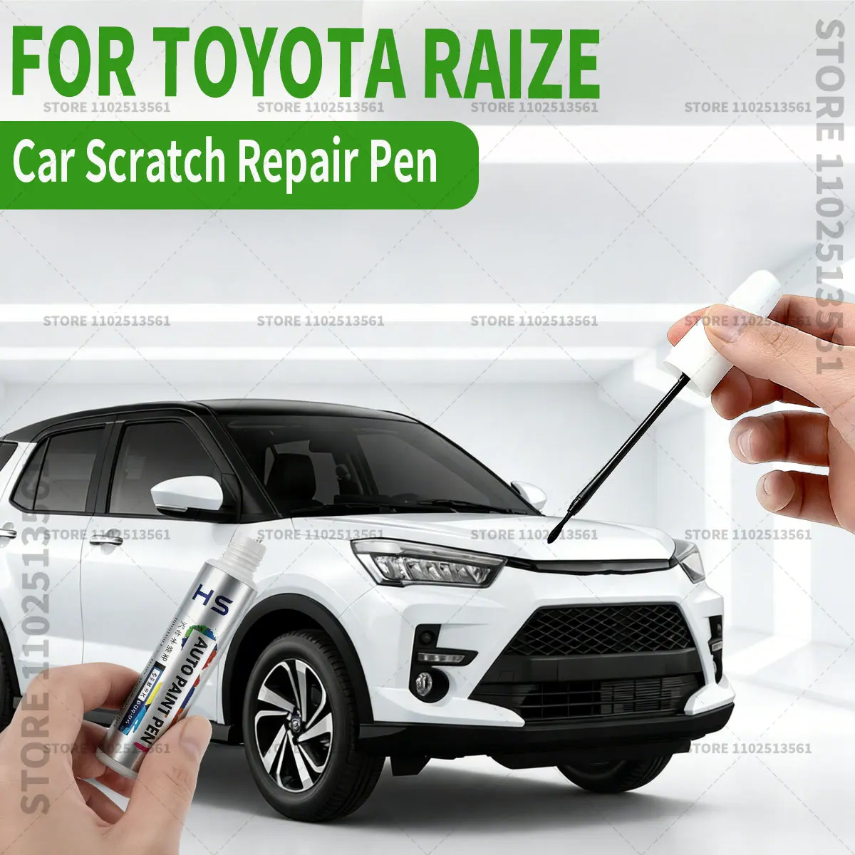 Car Paint Repair Pen For TOYOTA RAIZE Paint Scratch Repair Accessories Beige Black Grey Red Silver White Pearl Yellow Blue