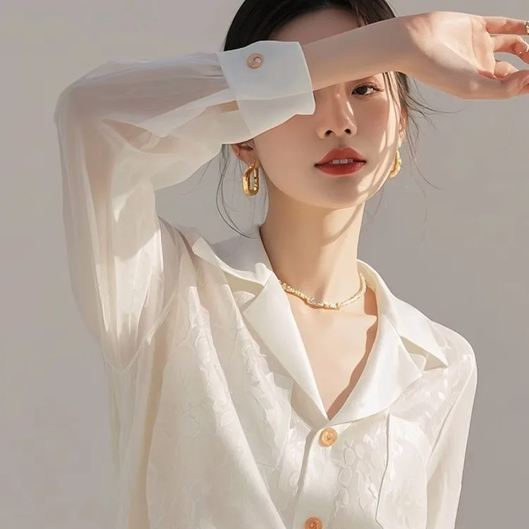 Biała długa sukienka na wiosnę i jesień, nowa, unikalna, piękna, modna, elegancka sukienka damska, do pracy, elegancka, z włókna poliestrowego.