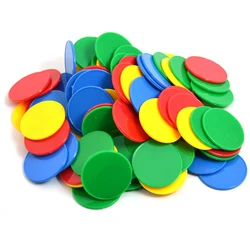 Discos de contagem de plástico para adultos e crianças, matemática, fichas de poker, jogos, 37mm, 40pcs