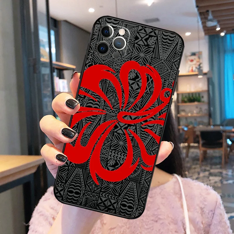 Maori Samoan Polynesian Tribal Case For iPhone 11 12 13 14 15 16 Pro Max XS XR X Plus 12 13 Mini Bumper Cover Capa