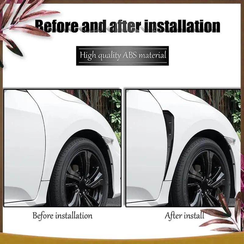 AB59-Universal Car Mudguard Side Vent Decorative Stickers, Air Flow Intake Hole Grille Accessories ,ABS