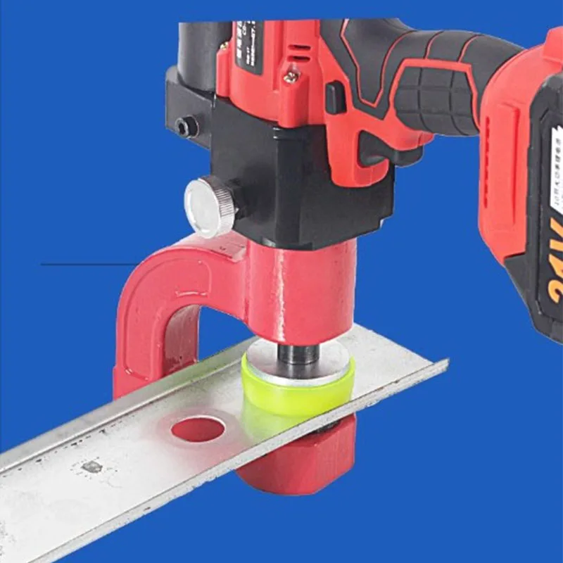 Portable Hydraulic cable bridge hole puncher iron plate 2mm below 6T output