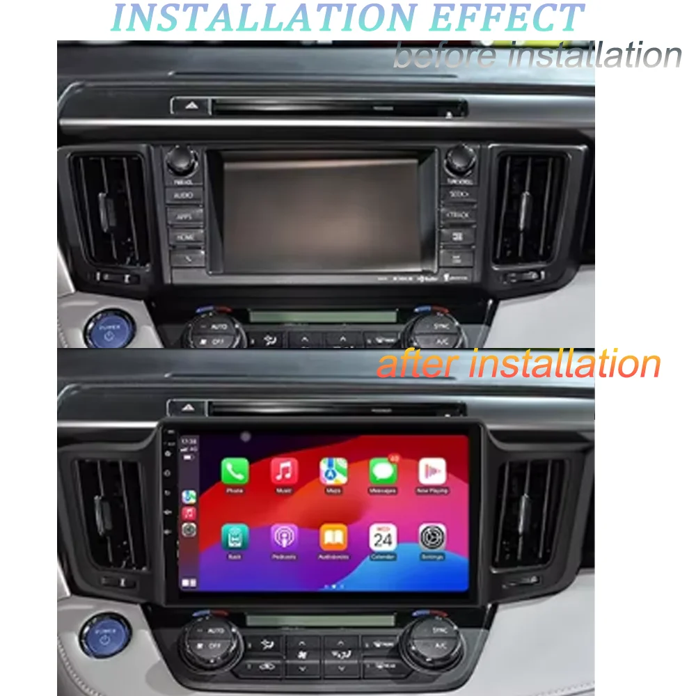 Android 14  For Toyota RAV4 4 XA40 5 XA50 2012-2018 Car Radio Multimedia Video Player GPS Navigation Wireless Carplay Stereo 4G