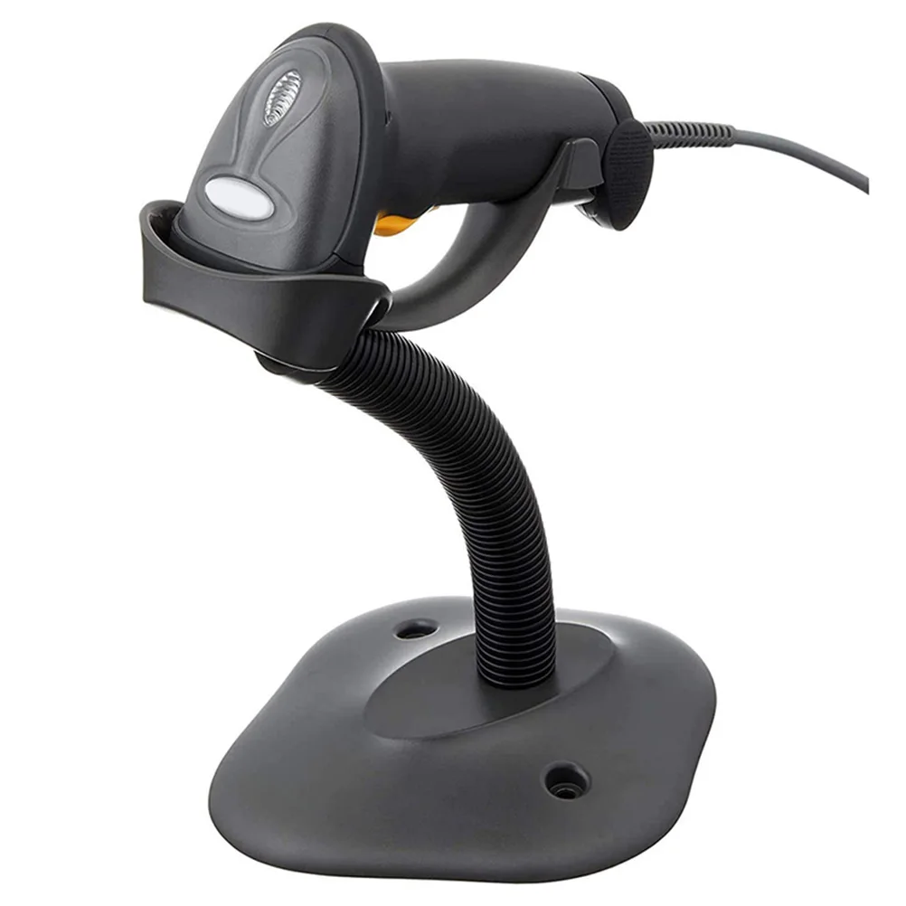 Staffa per scanner portatile per lettore di codici a barre portatile Supporto nero Base stabile Adatto alla maggior parte dei supermercati