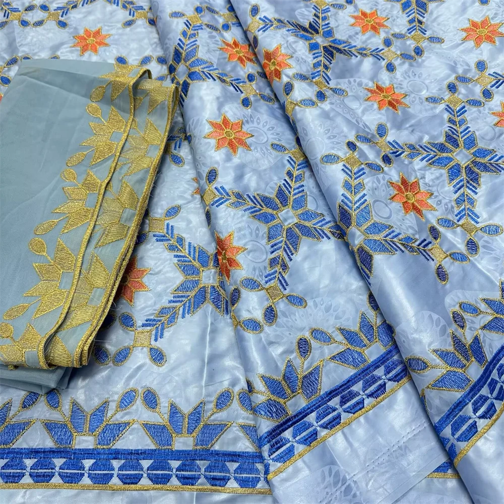 

Hot 5+2 Yards Fragrance Bazin Riche Fabric Good Quality 100% Cotton Guinea Brocade Garment Fabric Original Africa Fabric Sewing
