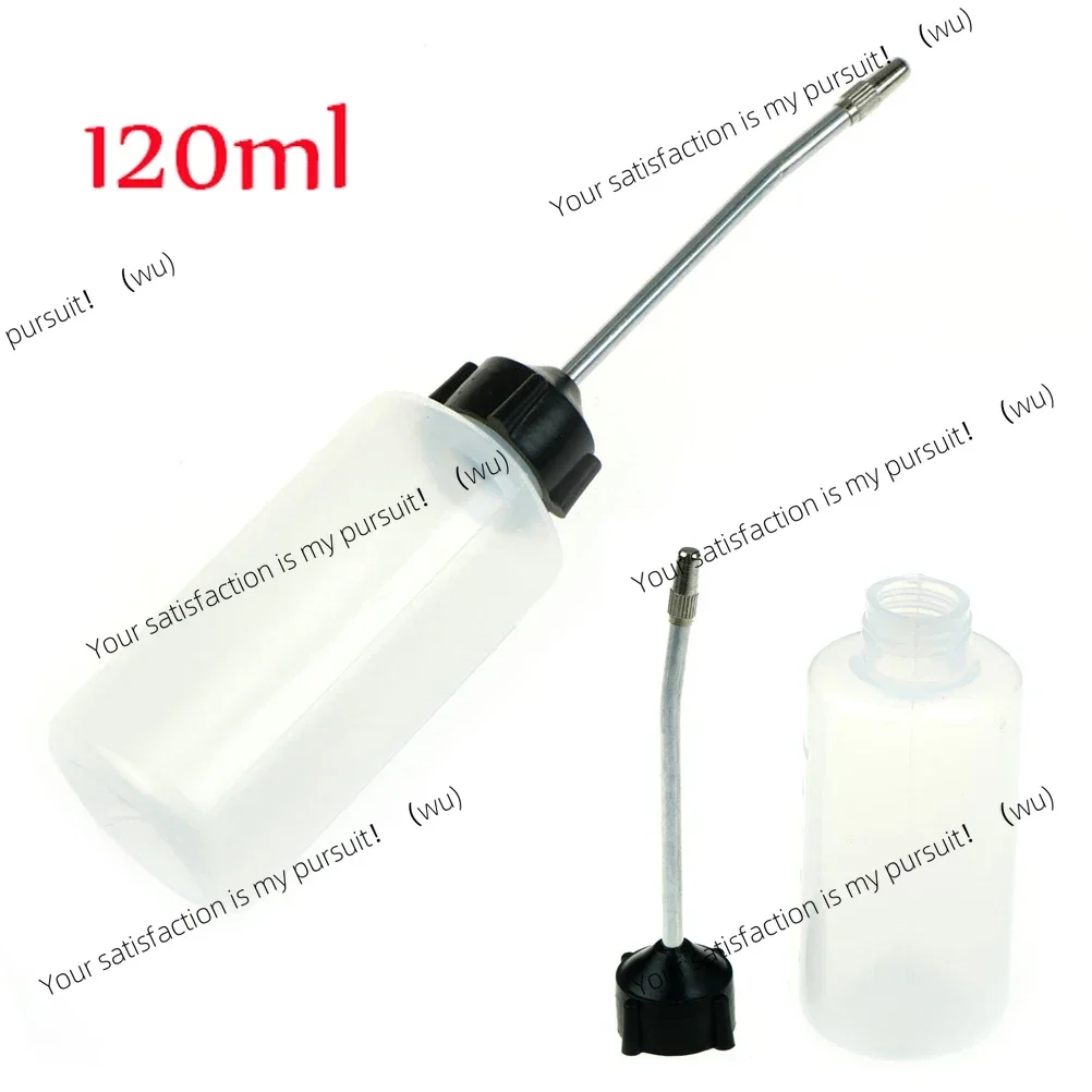 Bomba de lata de aceite líquido, engrasador, botella de plástico de 60ml/120ml para máquina de coser de punto de bloqueo plano Industrial antigua, 1 ud.