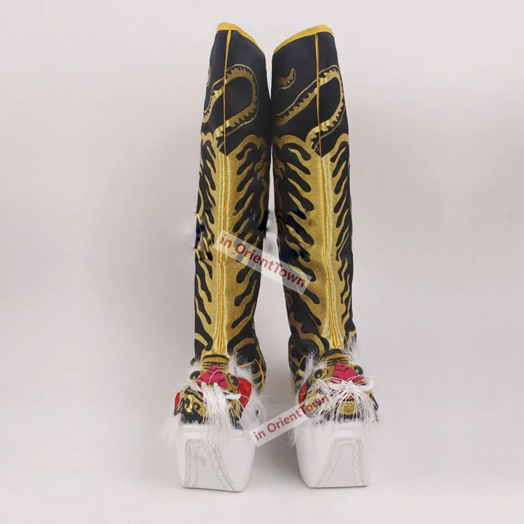 in OrientTown Traditional Men Women Chinese Operas Cosplay High Heels Ancient Emperor Boots Embroidered Dragon Hanfu Boot