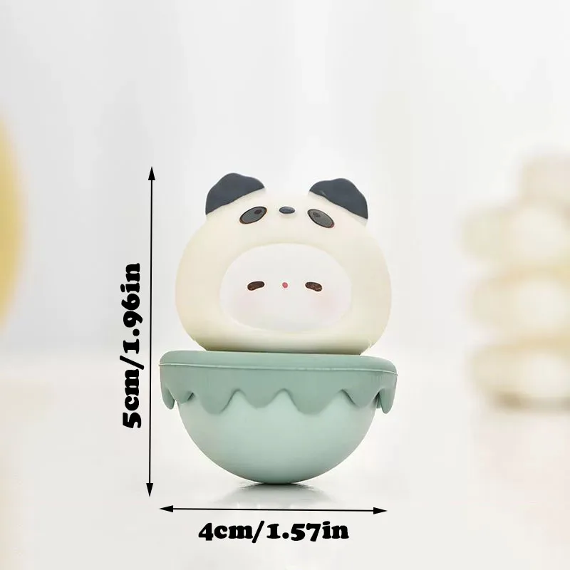 1/6pcs Cute Tumbler Emotional Stability Healing Series Office Desktop Decoration Resin Cute Pig Ornament Gift for Girlfriend