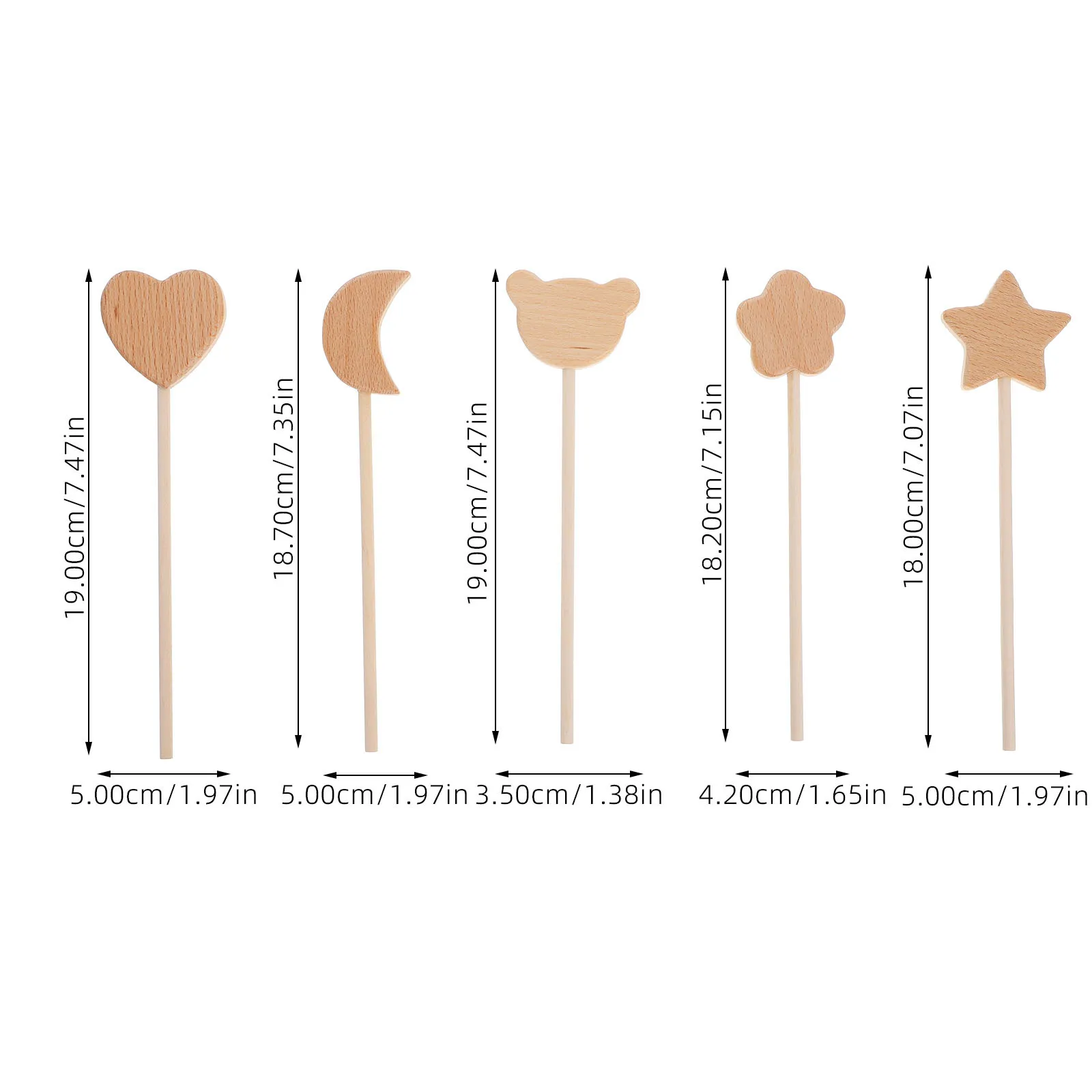 5 قطعة خشبية DIY الجنية الصولجانات فارغة الجنية العصي للحزب متعة اليد اللوحة الرسم الإبداعية DIY بها بنفسك الخشب الصولجانات الكتابة على الجدران العصا