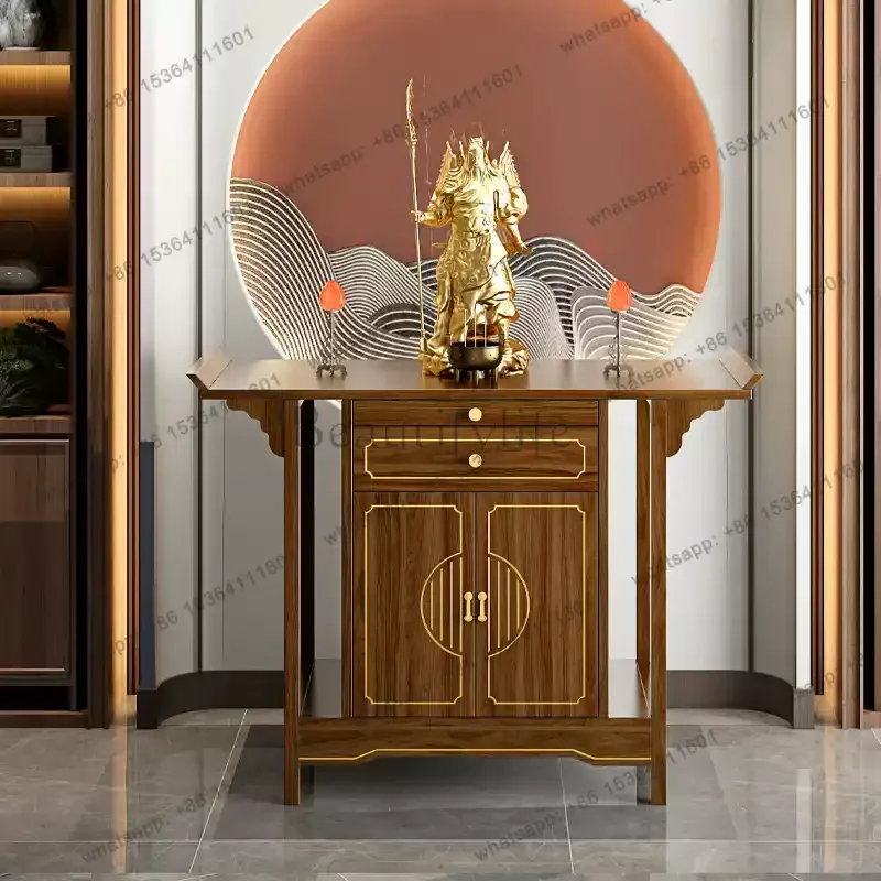 PG table incense case Solid wood tribute table New Chinese-style table Home simple modern incense case