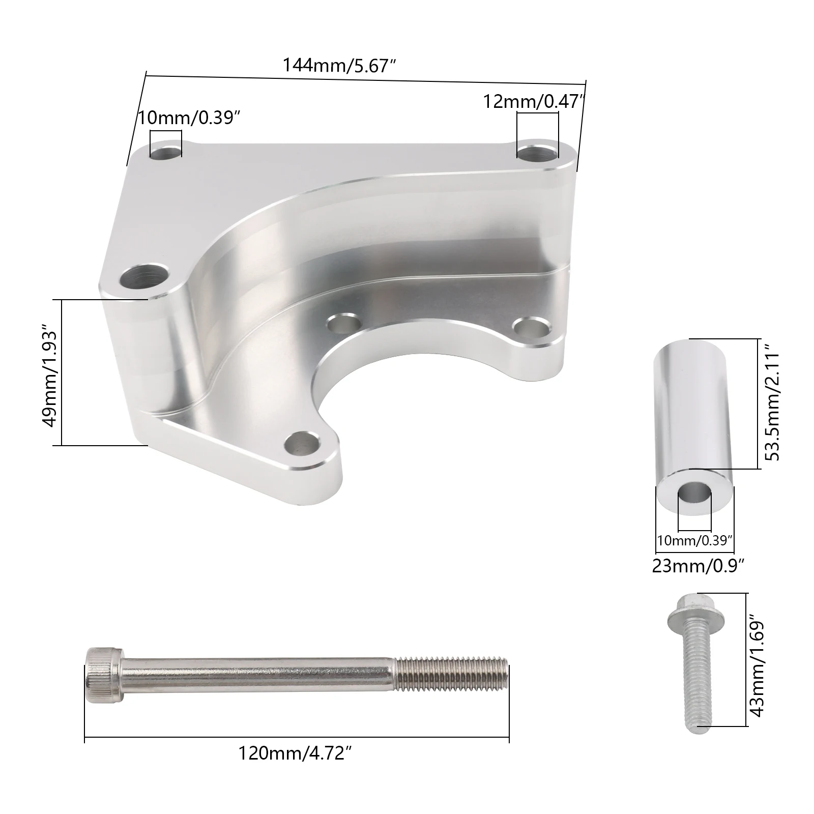 For Chevy Camaro 6.2L V8 LS3 L99 2010-2012 Billet P/S Power Steering Bracket Kit 12610792 Aluminum