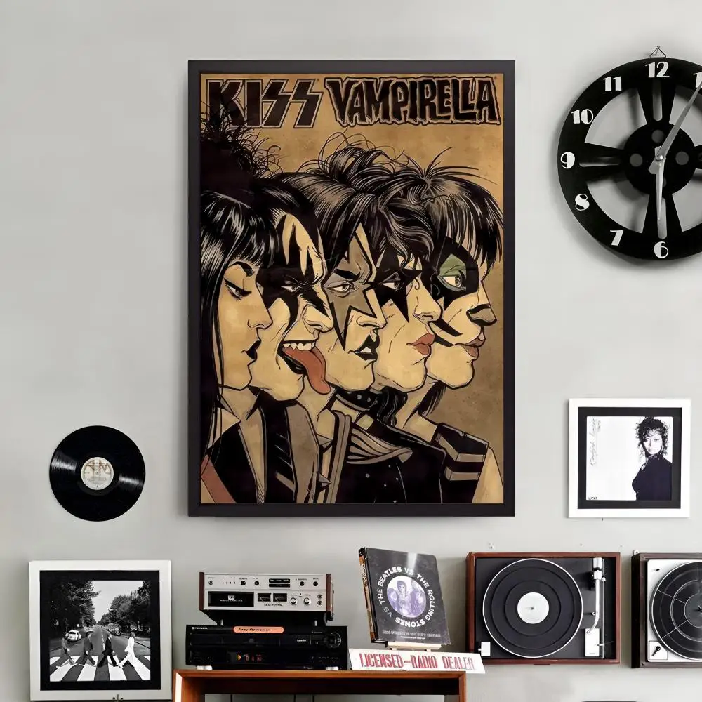 Rock Band Album K-Kiss Poster Decorative Stickers Wall Art Mural Photo Design for Home Living Room Hallway Decor Gift - view 4