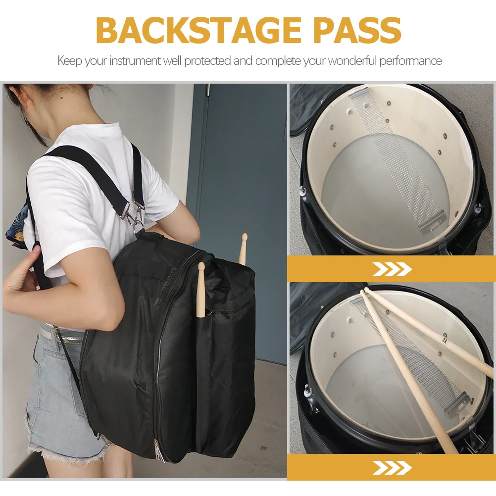 

Convenient Drum Carrying Backpack Adjustable Straps Durable Material Portable Design for Snare Drum Protection