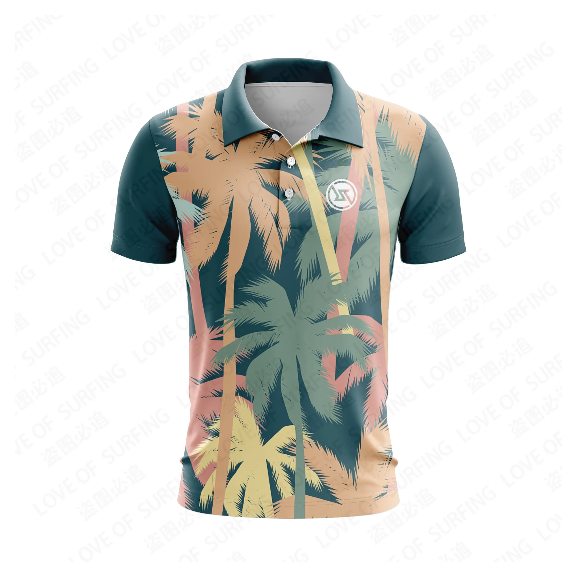 Golf Shirts RIGHTTRACK Short sleeved polo shirt Men's casual sports quick drying sportswear Tennis shirt can be customized