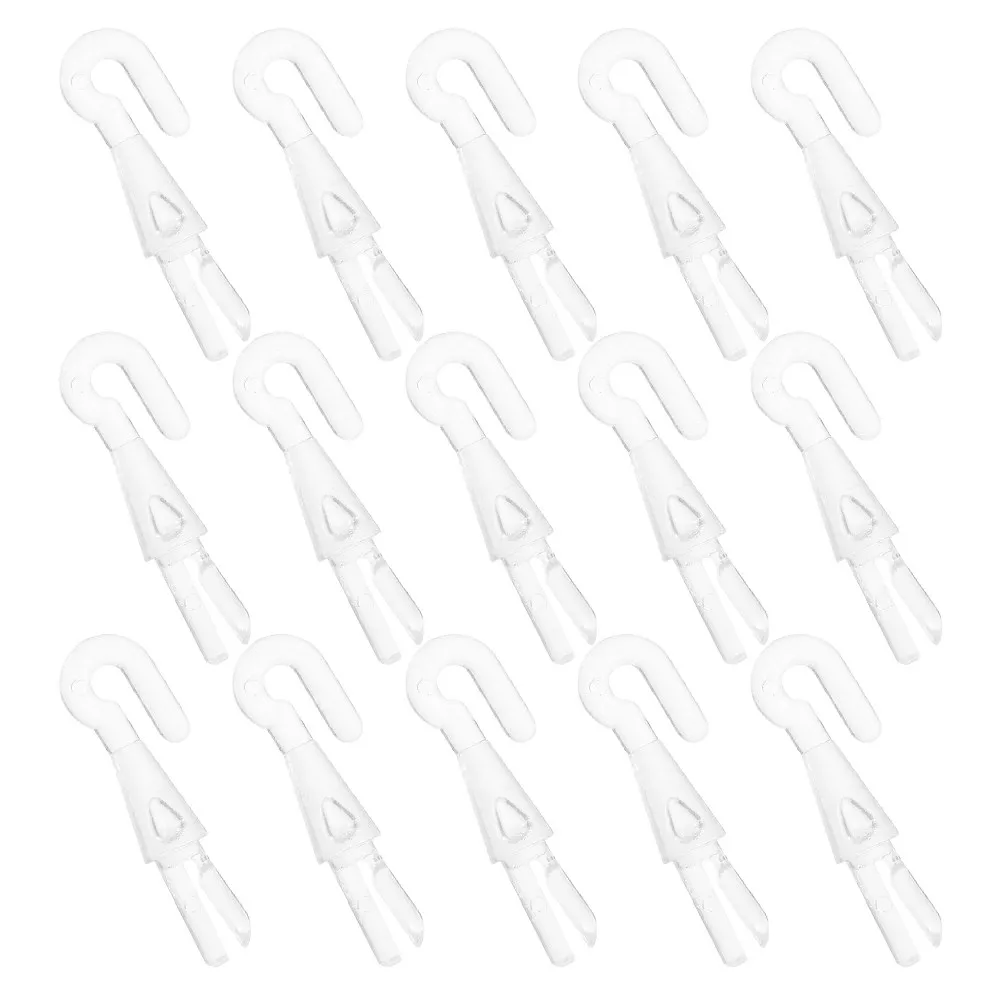 20Pcs Blind Wand Replacement Hook Transparent Plastic Question Mark Tilt Wand Connector for Window Blinds Repair
