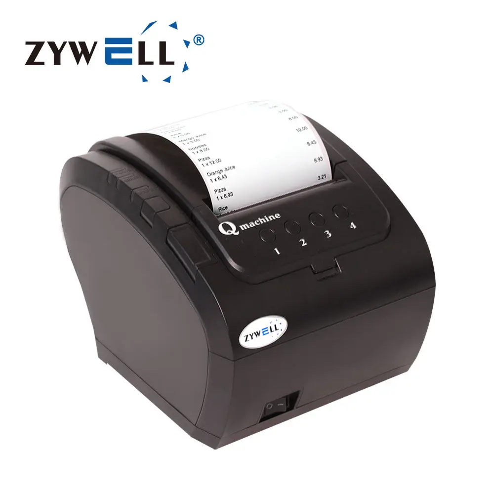 

ZY307Q 3 Inch Receipt Thermal Printer 80mm ZYWELL USB+LAN+Serial Inkless Bill Printer Queue Tickets Printer