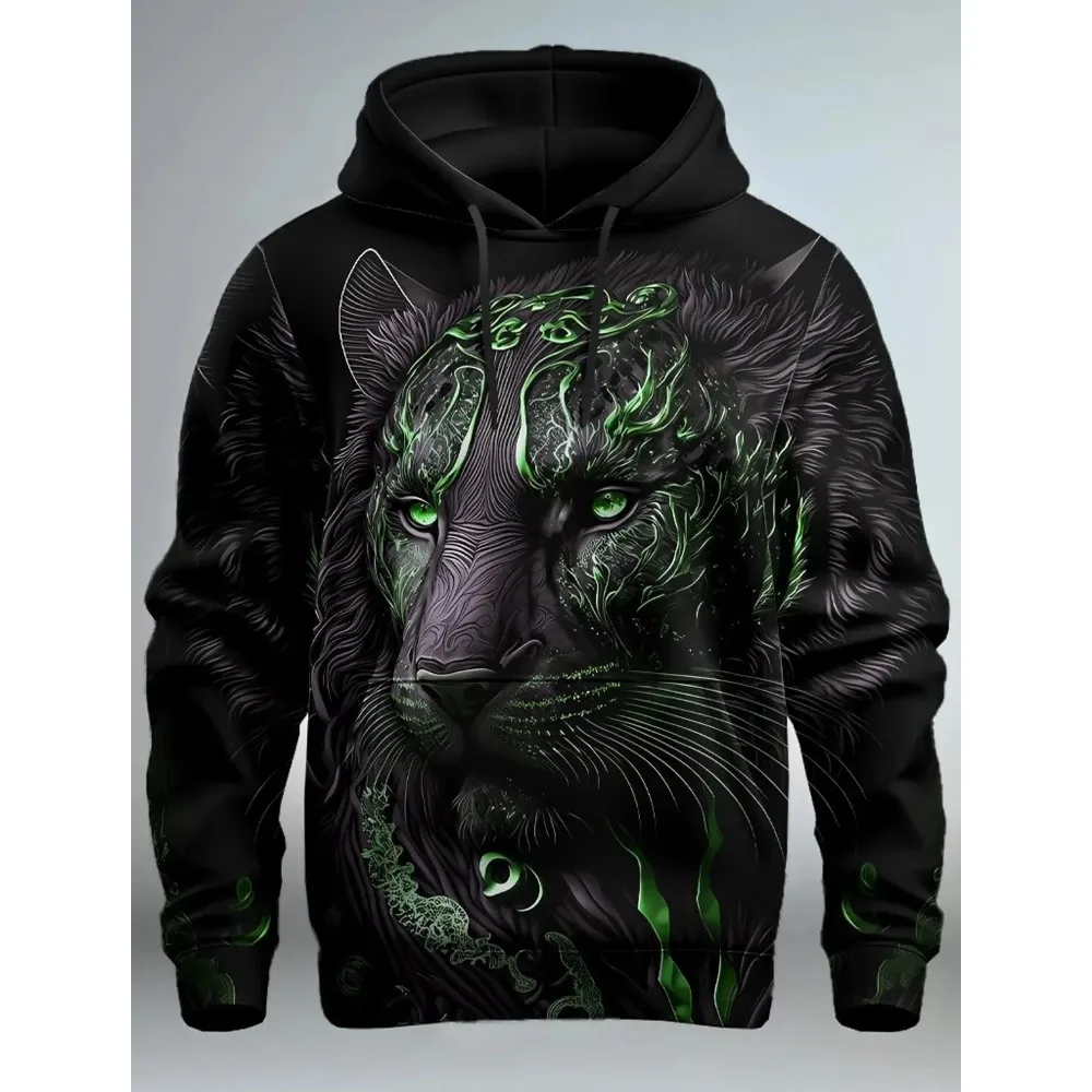 

Men's New Sweatshirt 3d Lion Hoodie Men's Plus Size Animal Sweatshirt Hooded Sweatshirt Funny 3d Printed Cool Street Men's Cloth