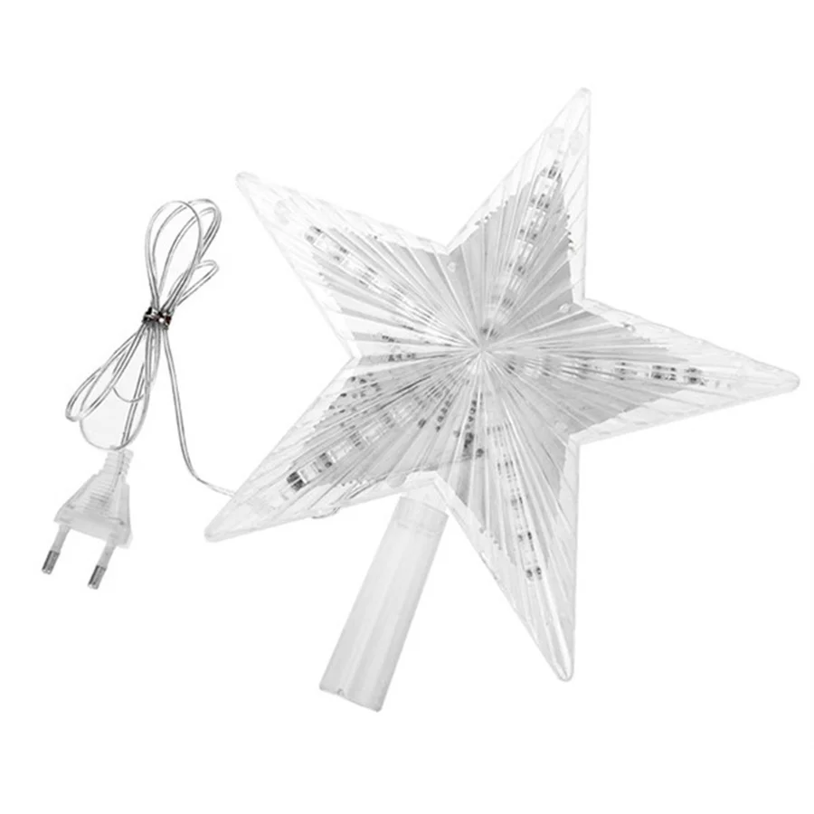 220V EU Plug Christmas Tree Top Star Fairy String Lights LED Christmas Star Garland Light for Garden Party Wedding Holiday Decor