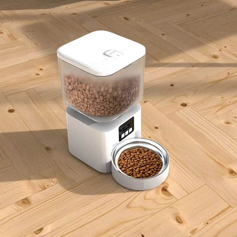 

Умная кормушка для домашних животных Tuya, 4,5 л, автоматическая чаша из нержавеющей стали, приложение для мобильного телефона, дистанционное управление, портативный комнатный дозатор еды