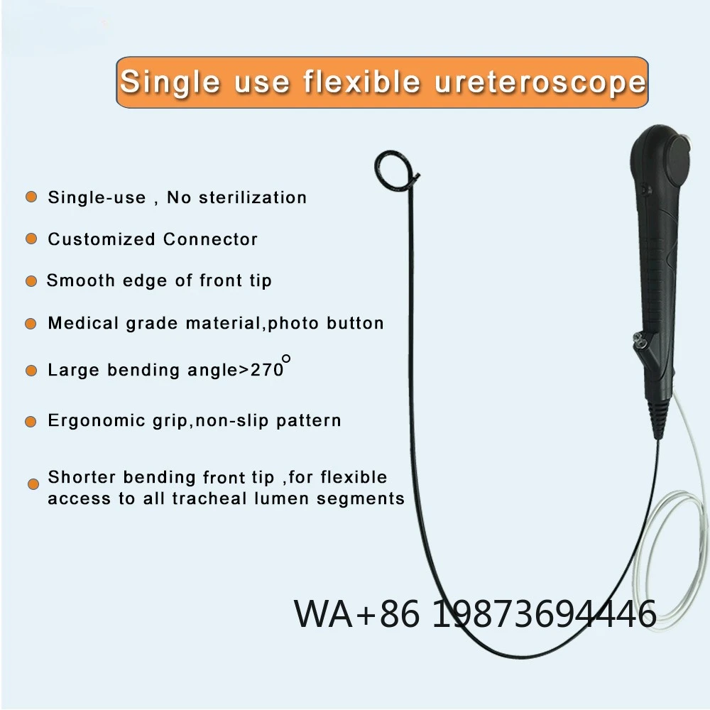 Super Slim Disposable Ureteroscope, 6.3Fr and 7.5Fr Micro-Invasive  for Small Animal Veterinary Clinical Urological Examination