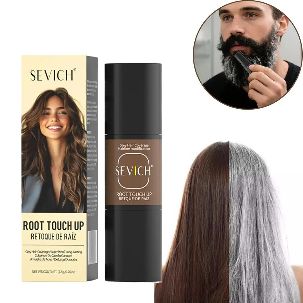 

Временная краска для волос Root Touch Up 2-в-1 с кистью, краска для волос, консилер для седых волос, покрытие для бороды, краска для волос