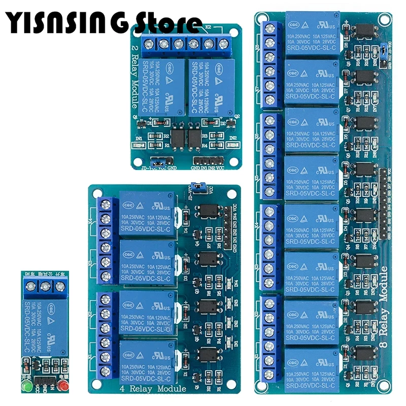 5v 1 2 4 8 channel relay module with optocoupler. Relay Output 1 2 4 8 way relay module for arduino