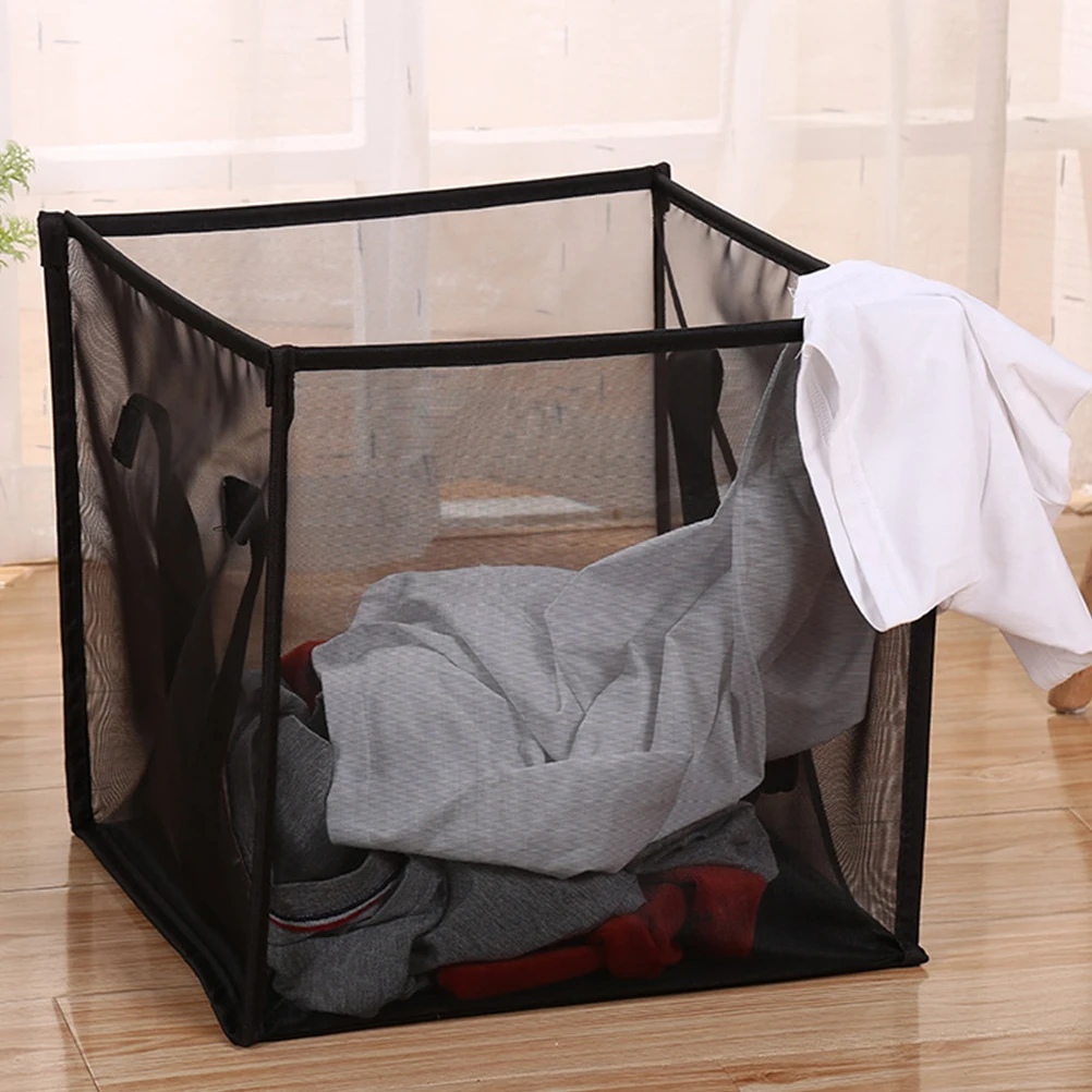 

Folding Laundry Basket Underwear Storage Bag Clothes Organizer Bucket Container Black