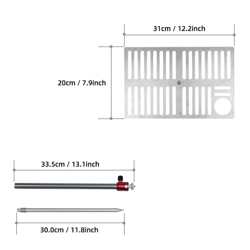 Camping Titanium Grill Mesh Table Lightweight Aluminum Alloy Barbecue Picnic Portable Outdoor Camping Equipment