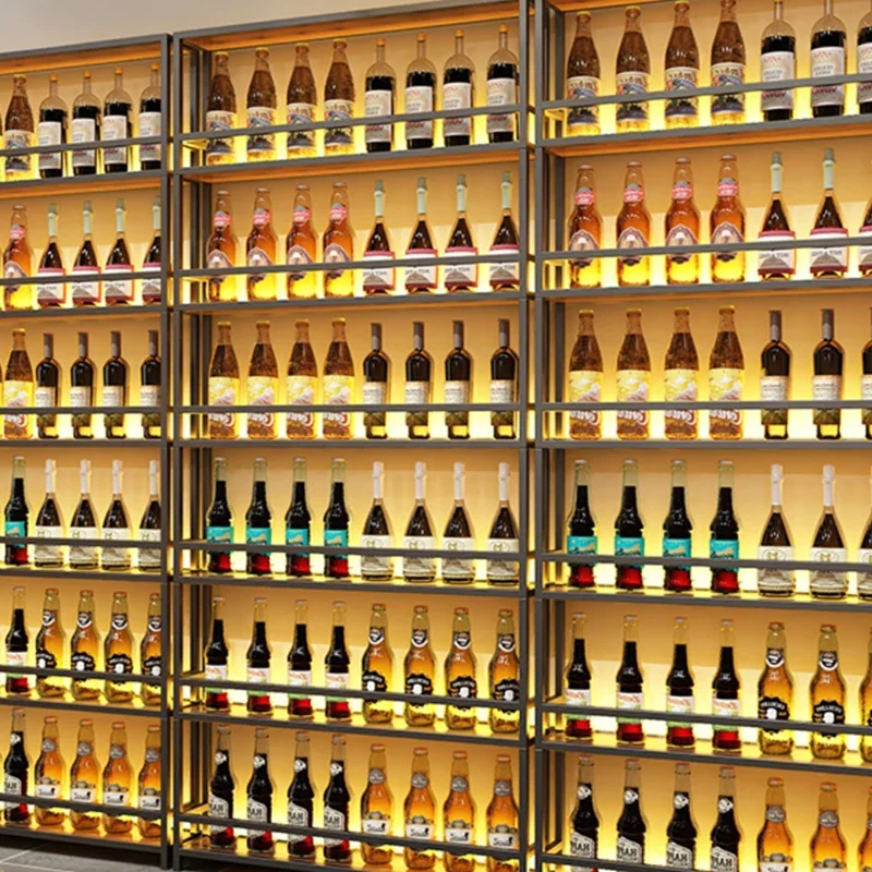 Botellas De licor, estante para vino, estantes para sala De estar, vitrina minimalista, Bar comercial, muebles De Cremalheira De Vinho