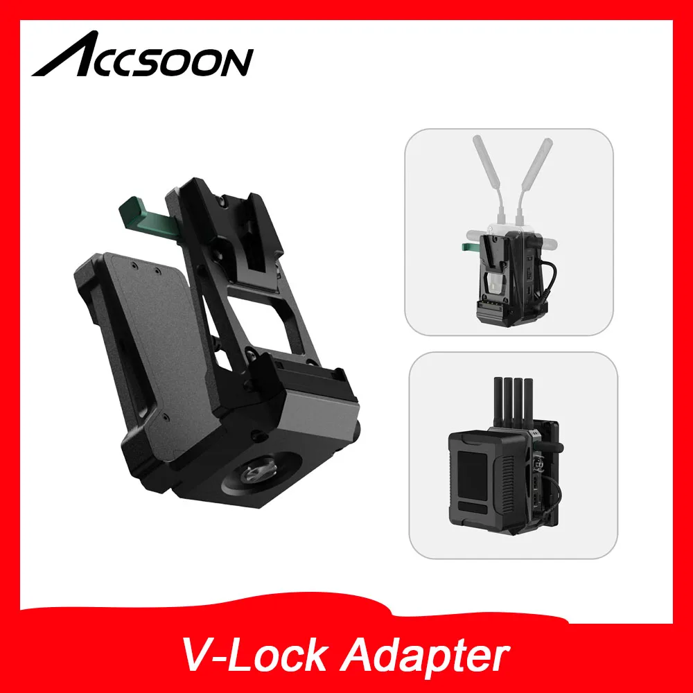 ACCSOON V-Lock Adapter for V-Lock battery to CineView Master 4K , CineView 2 SDI  Video Transmission system