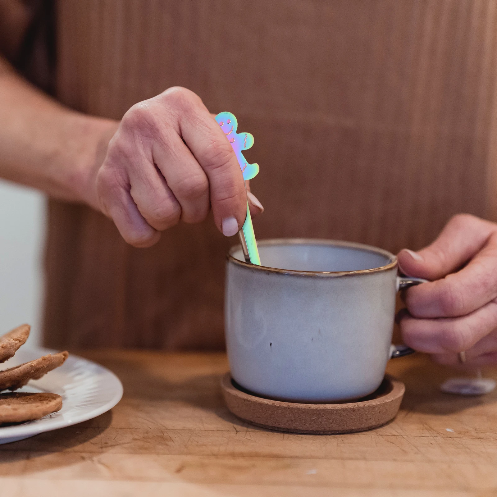 

1 set 1 Set Creative Tableware Dessert Spoon Coffee Spoon Xmas Stainless Steel Spoons For Christmas Gift Kitchen Bar Tools