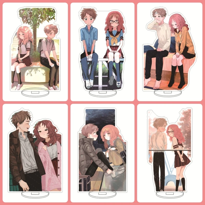 الفتاة التي أحبها ننسى نظاراتها أنيمي الاكريليك حامل الشكل Ai Mie Kaede كومورا حامل لوحة تأثيري الدعامة ديكور الرسوم المتحركة الهدايا #1