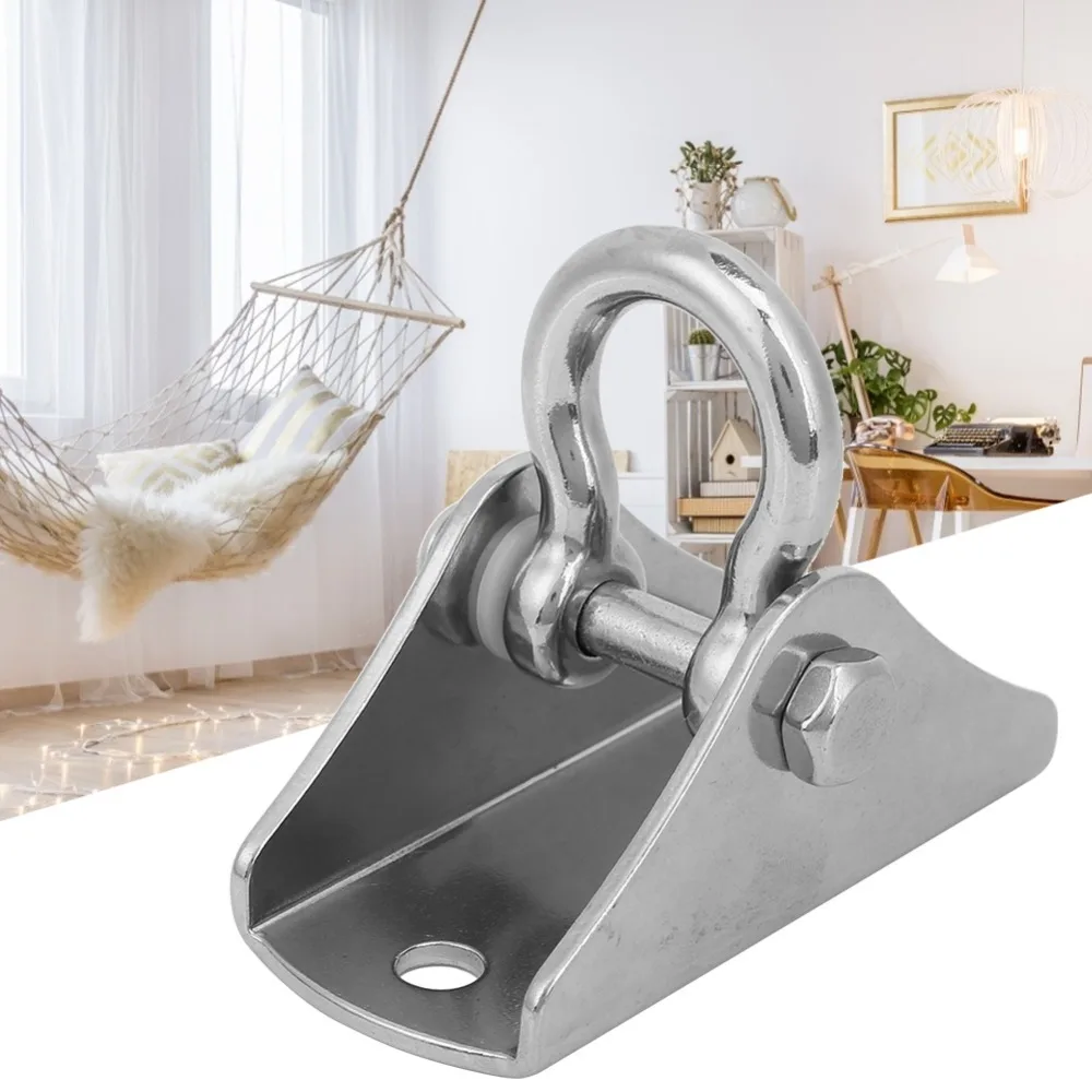 Stainless Steel Ceiling Mount Hook Supports up to 992lb 180° Rotation Yoga Hammock Hook Fixed Disc Hook for Yoga Hammock Sandbag