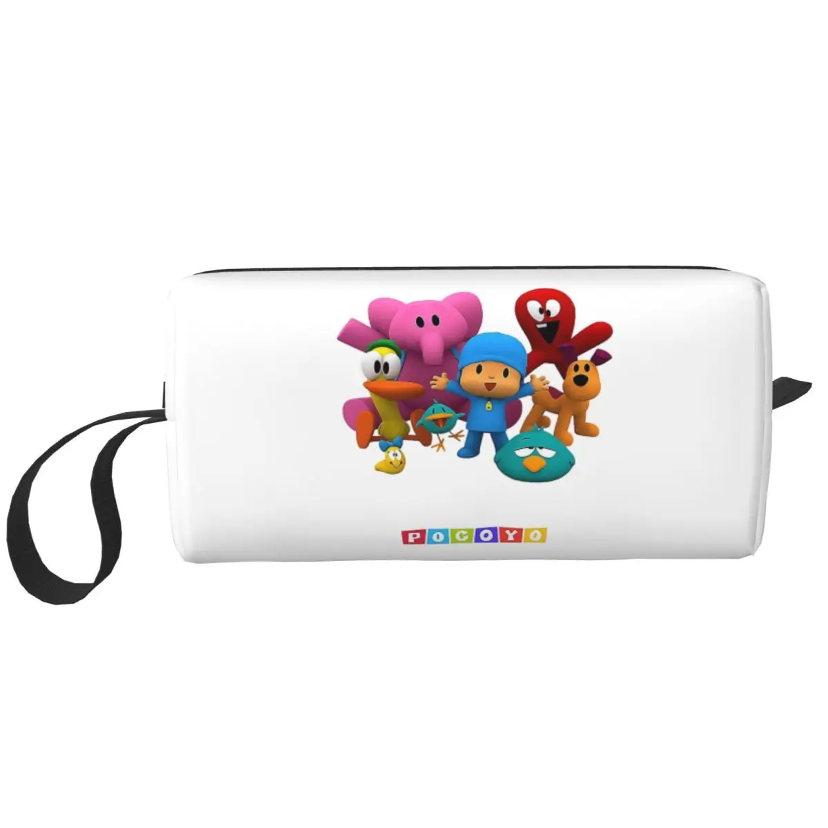 Bolsa de Maquiagem Happy Birthday Boy Girl Pocoyo, Organizador de Cosméticos, Estojo de Viagem para Mulheres, Estojo para Lápis