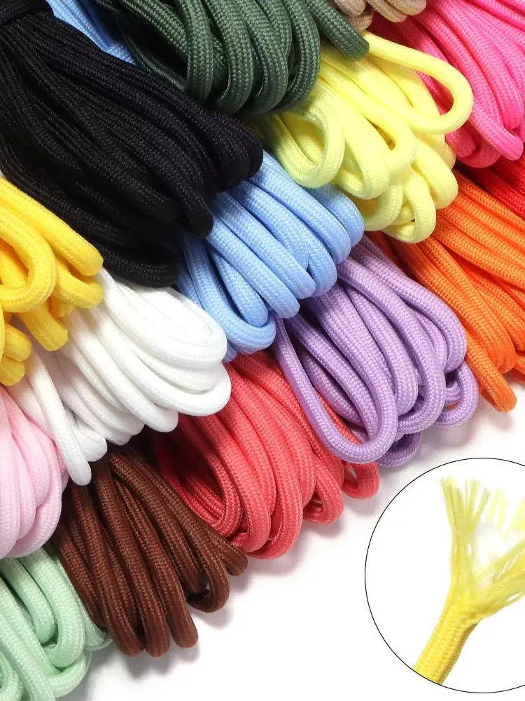 5 Yards 5mm Buntes Multifunktionales Handgewebtes Seil für DIY Rucksack-Anhänger, Handyband, Outdoor-Freizeit, Sneaker-Schnürsenkel