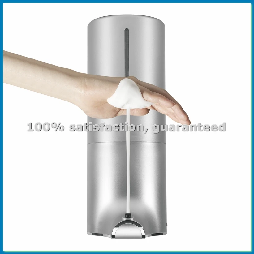 Soap Dispenser Automatic - Touchless USB Rechargeable Electric Foam Soap Dispenser Adjustable Waterproof 450 ML Silver-A14I